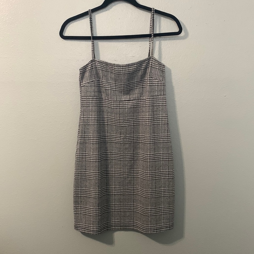 Grey dress with spaghetti straps